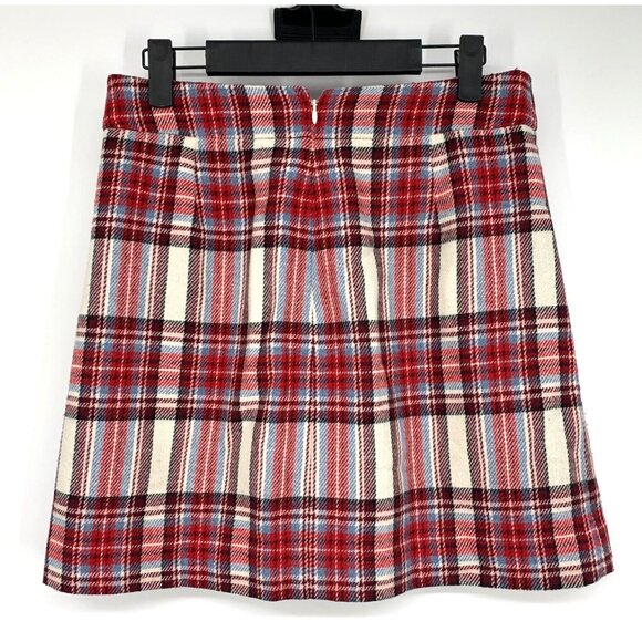 J.Crew Nello Gori Skirt Plaid Wool Blend Pleated Mini Lined - Picture 10 of 11